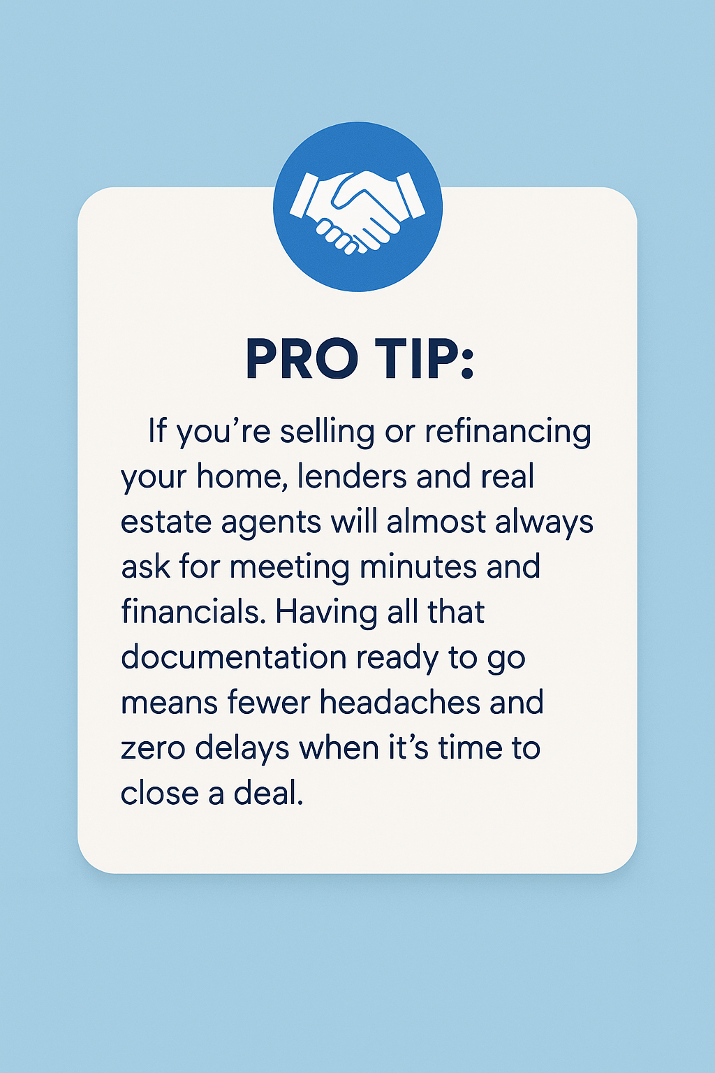 Pro Tip for selling or refinancing your home